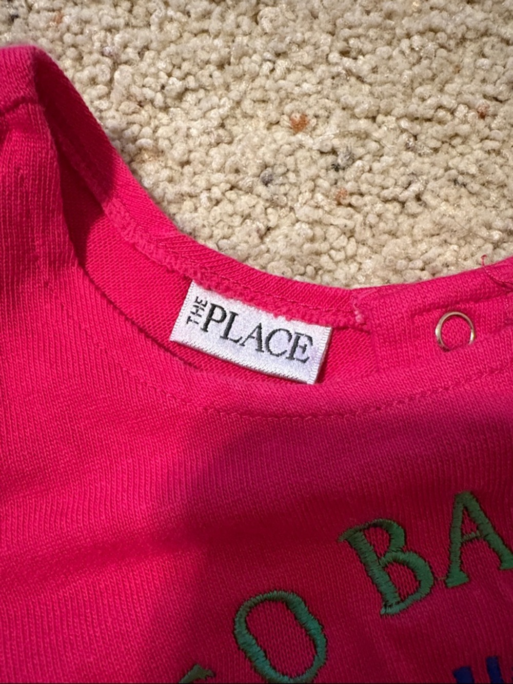 The Children's Place Hot Pink Ruffle One-Piece Bodysuit - Picture 3 of 3